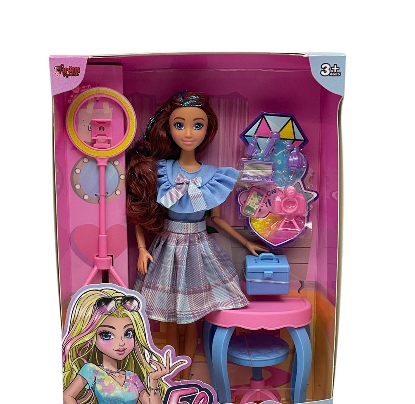 Vardem Kutulu 11,5Inch Güzellik Masalı Cantalı Bebek