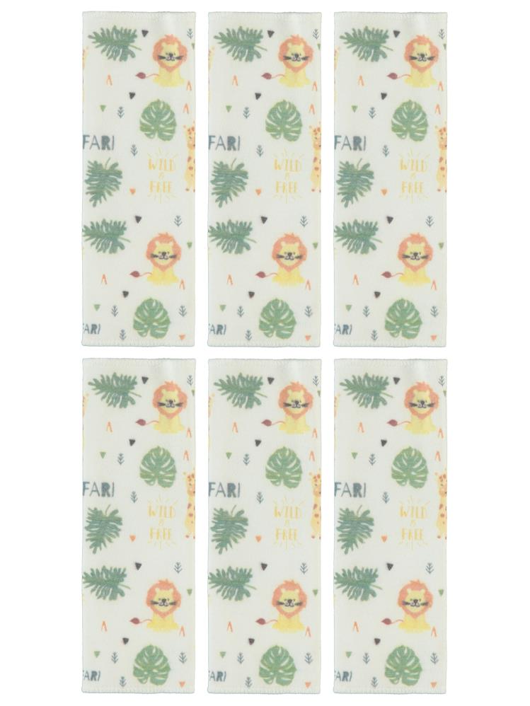 Minidamla Desenli 6 lı 20*20 Ağız Mendili - Mavi