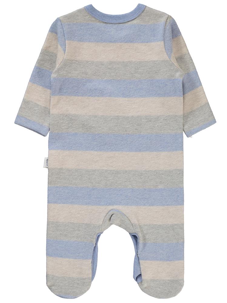 Minidamla Tavşanlı Ayı Nakışlı Çizgili 0-1 Ay Tulum - Mavi