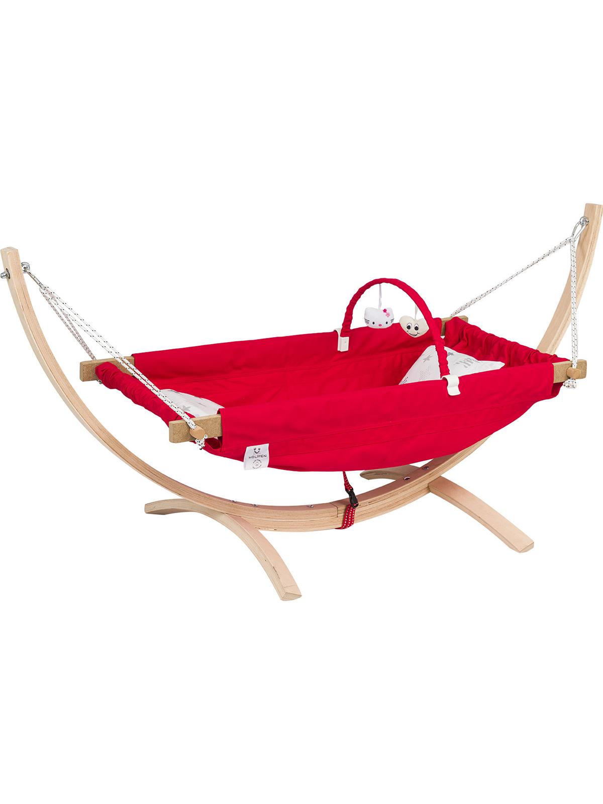 Holmen Fethiye Ahşap Hamak - Kırmızı