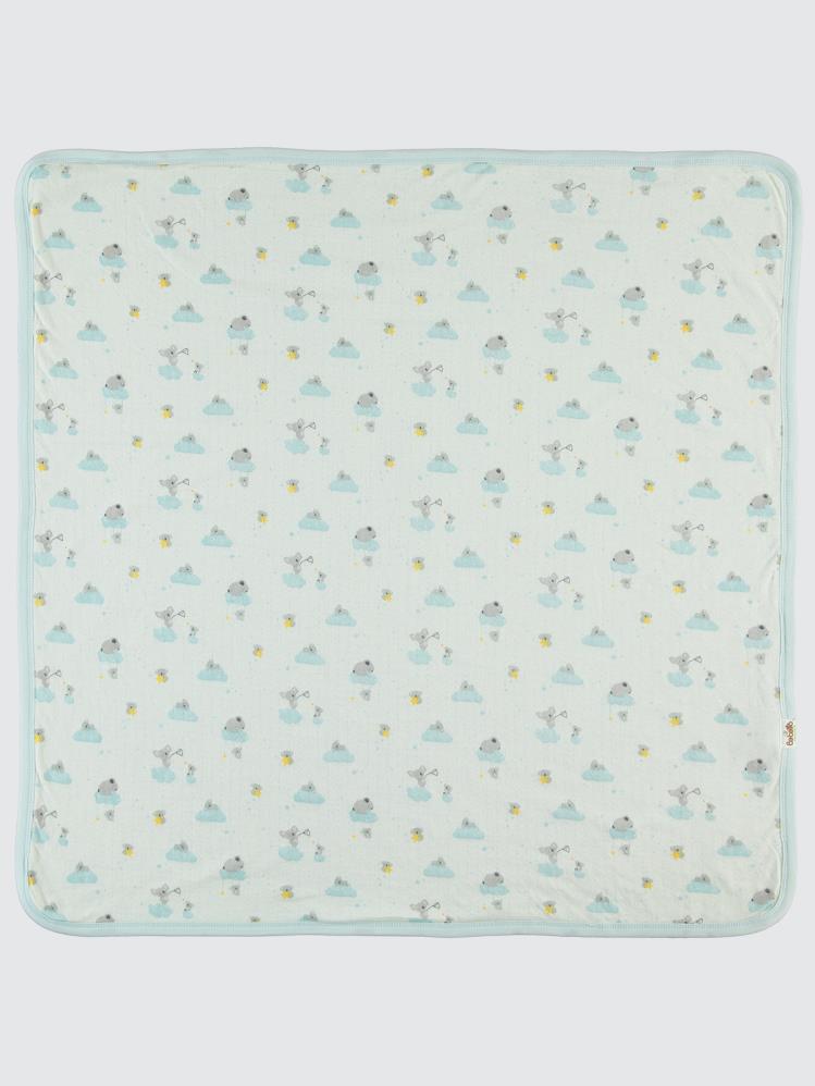 Bebetto Organic Stars and Koalas Battaniye - Mavi