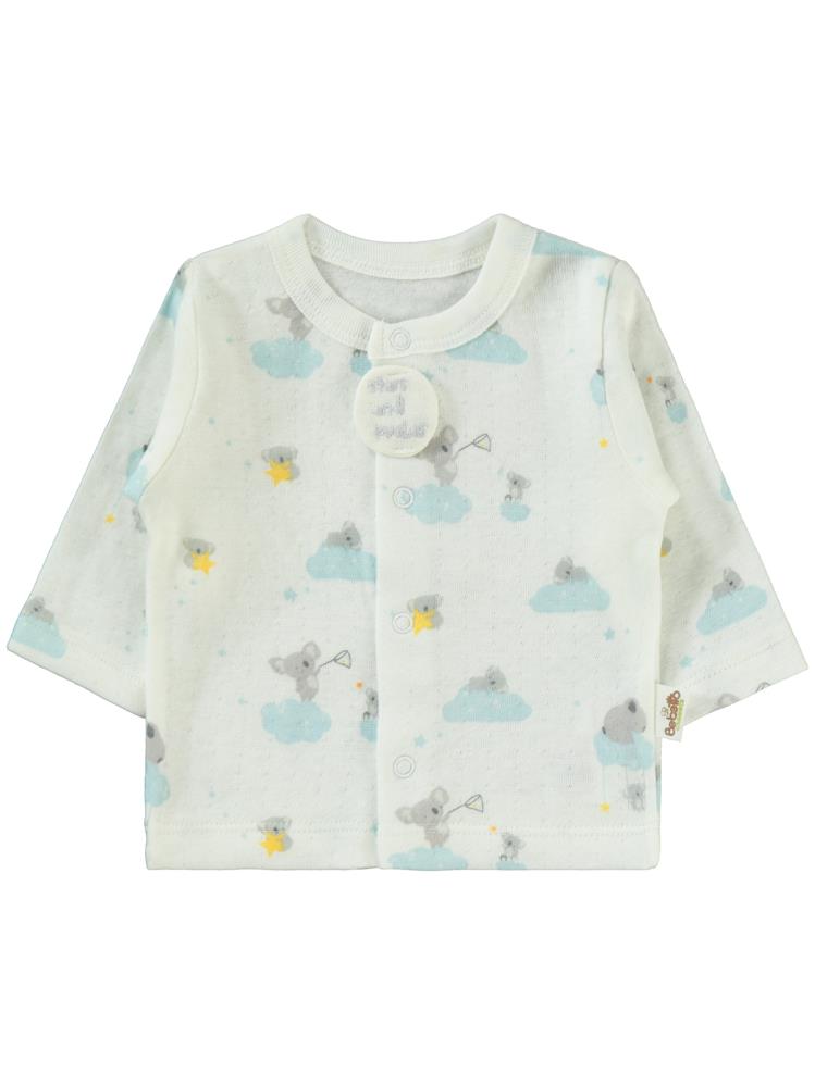 Bebetto Organic Stars and Koalas 1-6 Ay Pijama Takımı - Mavi
