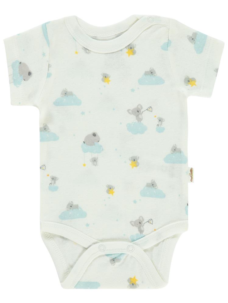 Bebetto Organic Stars and Koalas 3-12 Ay Çıtçıtlı Badi - Ekru