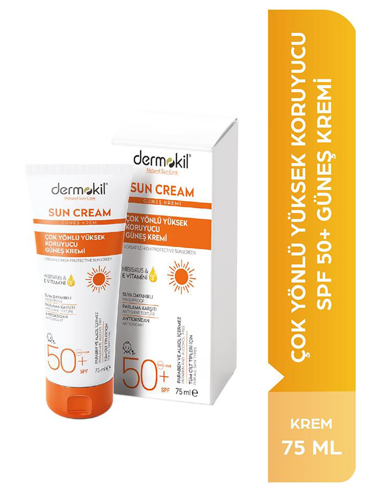 Dermokil Çok Yönlü Yüksek koruyucu +50 SPF Güneş Kremi 75 ml