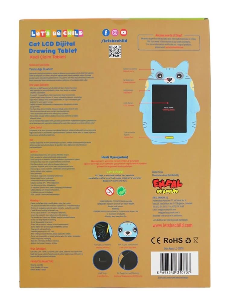 LC Kedi Çizim Tableti 8,5 İnç