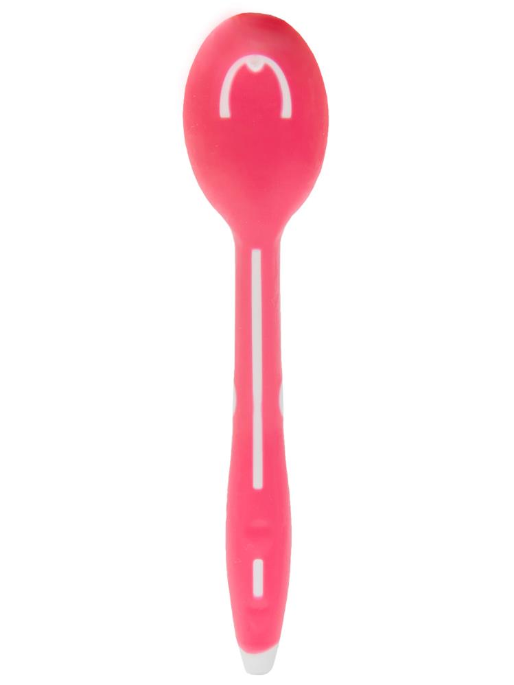 Mycey Taşıma Kutulu Mama Kaşığı-Yumuşak Uçlu - Pembe
