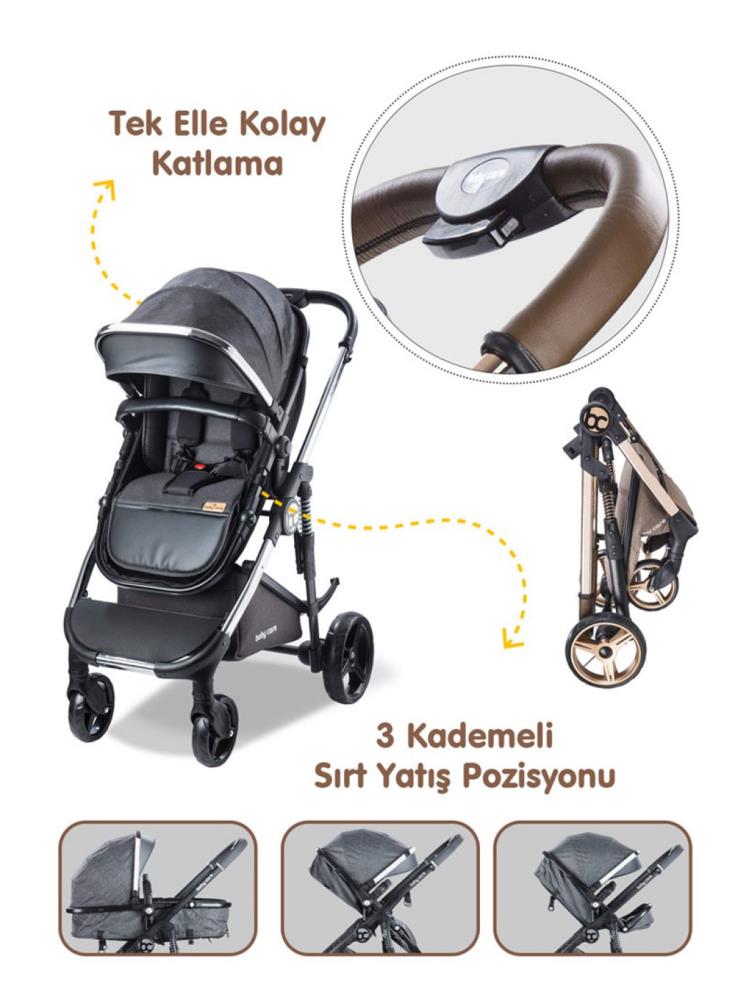 Babycare Colarado Chrome Travel Puset - Siyah