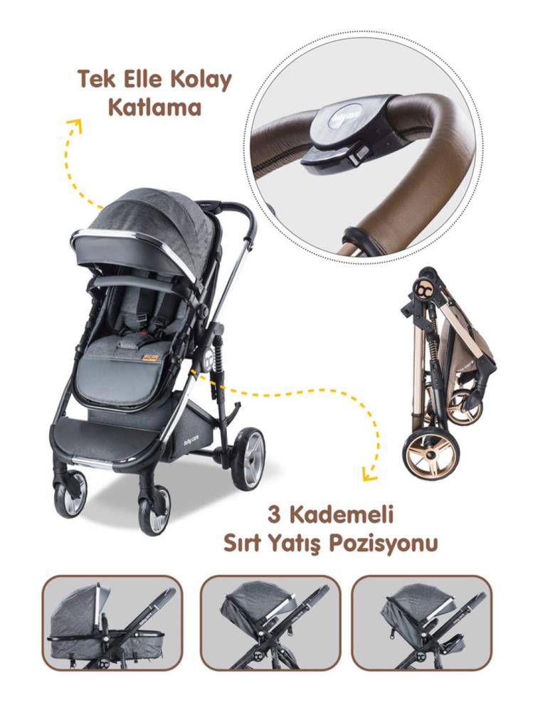 Babycare Colarado Chrome Travel Puset - Gri