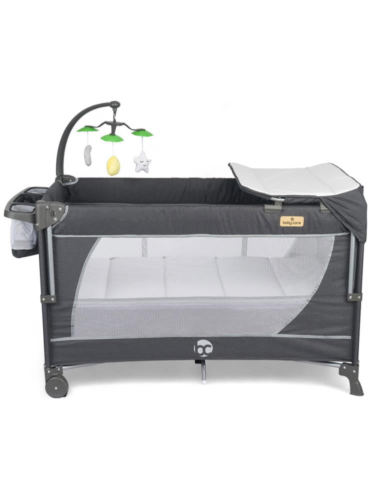 Babycare Atlantis Otomatik Anne Yanı Oyun Parkı 70x120 - Siyah