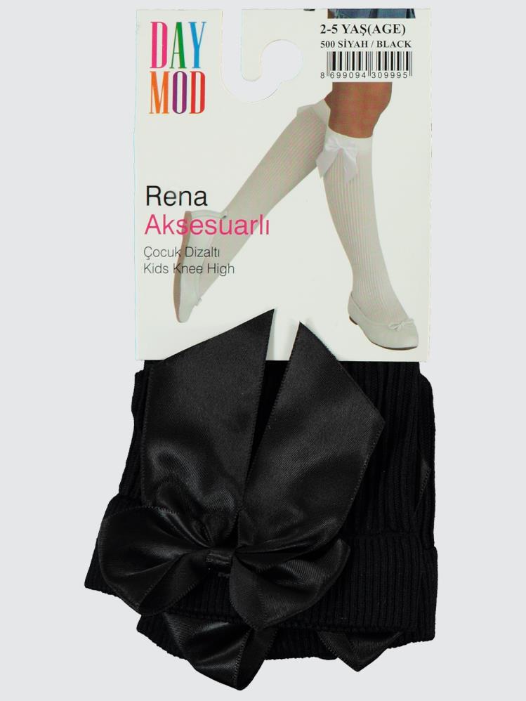 RENA AKS.ÇOCUK DİZALTI ÇORAP - Siyah