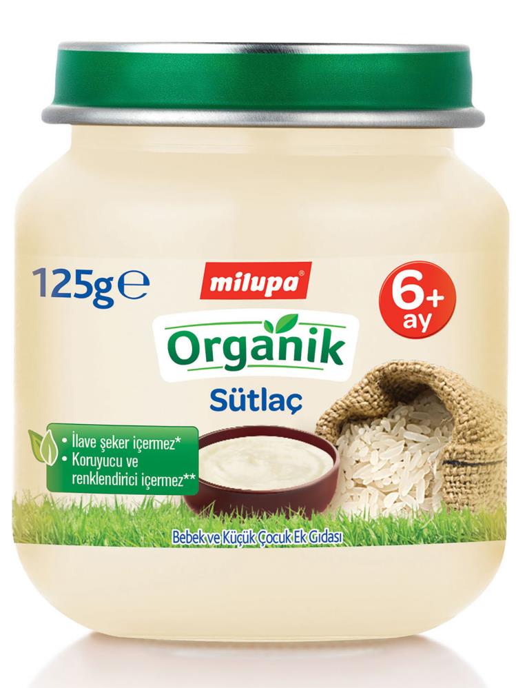 Milupa Organik Sütlaç Kavanoz 125 g 6+ Ay
