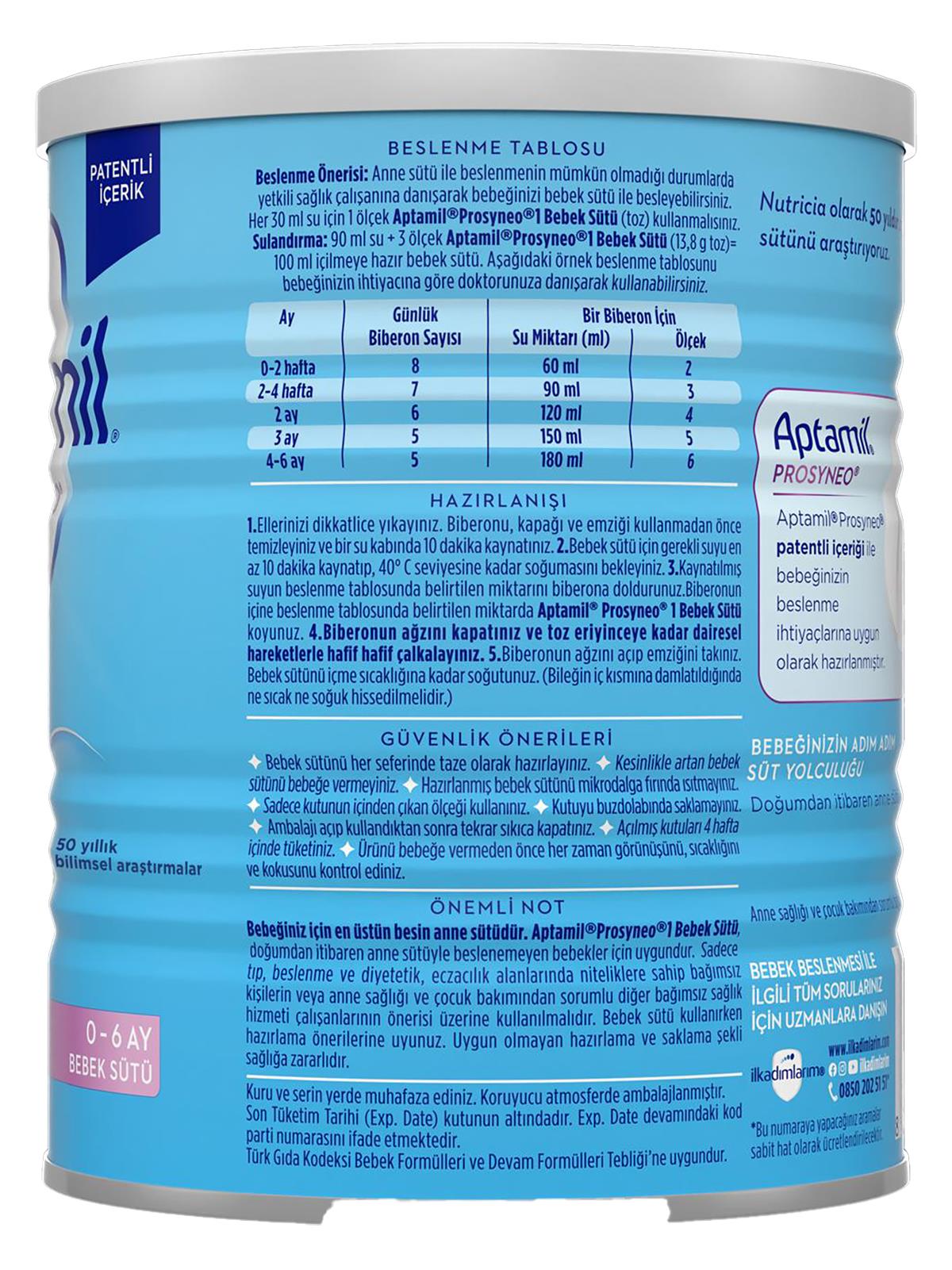 Aptamil Prosyneo 1 800 G Bebek Sütü