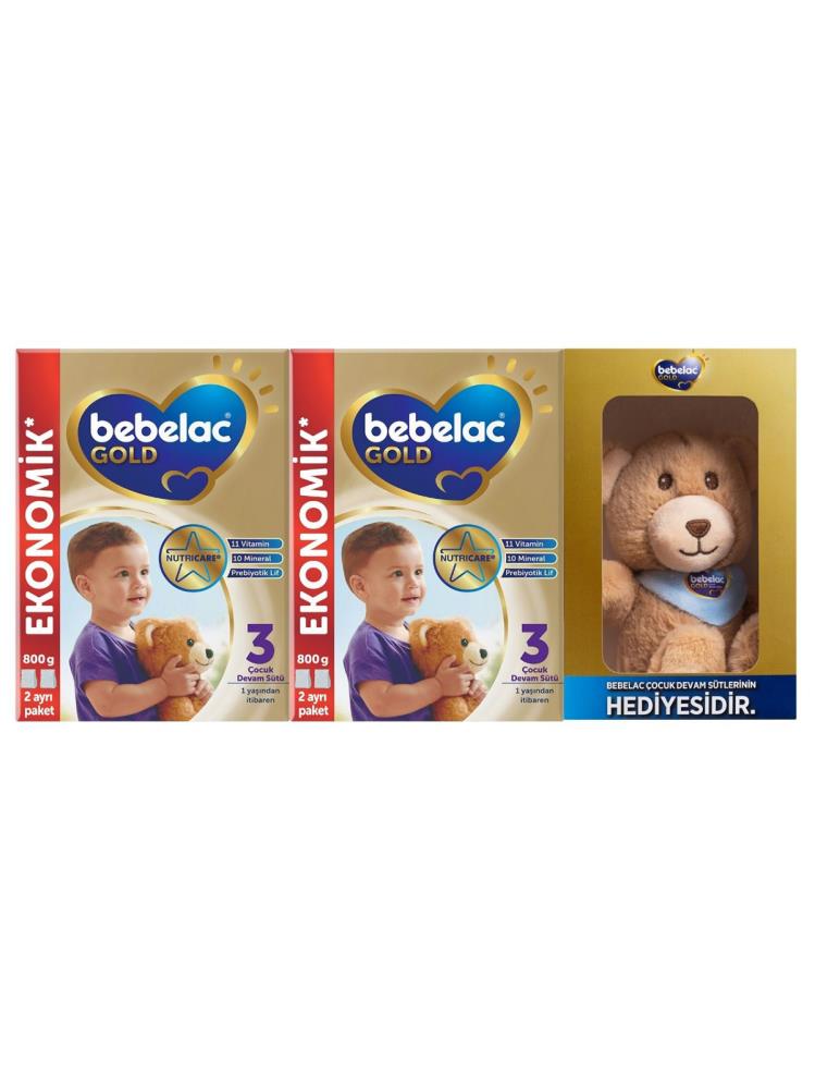 Bebelac Gold 3 Çocuk Devam Sütü 800 Gr x 2 Adet Ayıcık Hediyeli