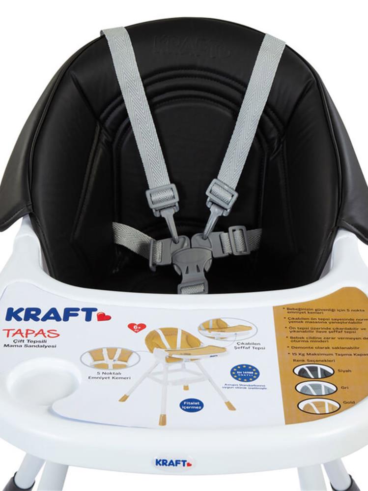 Kraft Tapas Mama Sandalyesi - Siyah