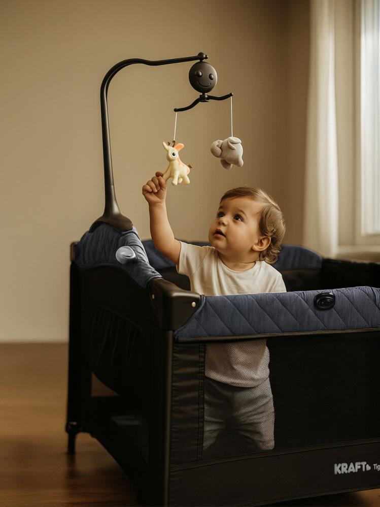 Kraft Tiger PR Anne Yanı Oyun Parkı 70x120 cm - Gri