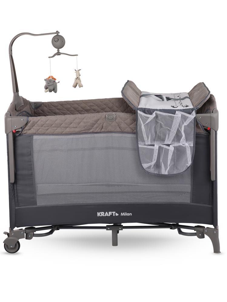 Kraft Milan Anne Yanı Oyun Parkı 70x110 cm - Gri