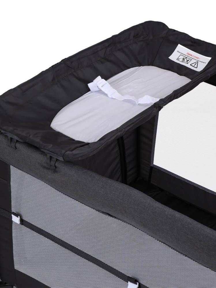 Kraft Easy Fold Anne Yanı Oyun Parkı 70x110 cm - Gri