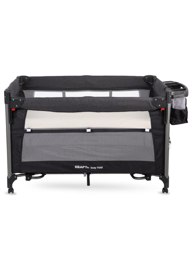 Kraft Easy Fold Anne Yanı Oyun Parkı 70x110 cm - Gri