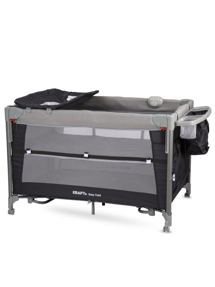 Kraft Easy Fold Anne Yanı Oyun Parkı 70x110 cm - Gri