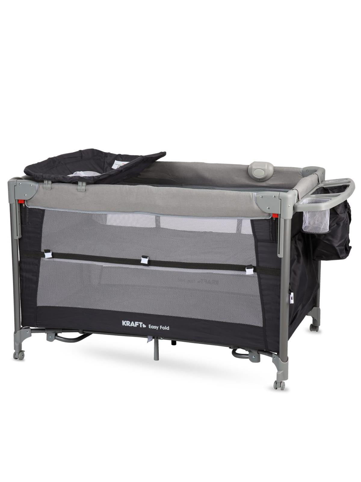 Kraft Easy Fold Anne Yanı Oyun Parkı 70x110 cm - Gri