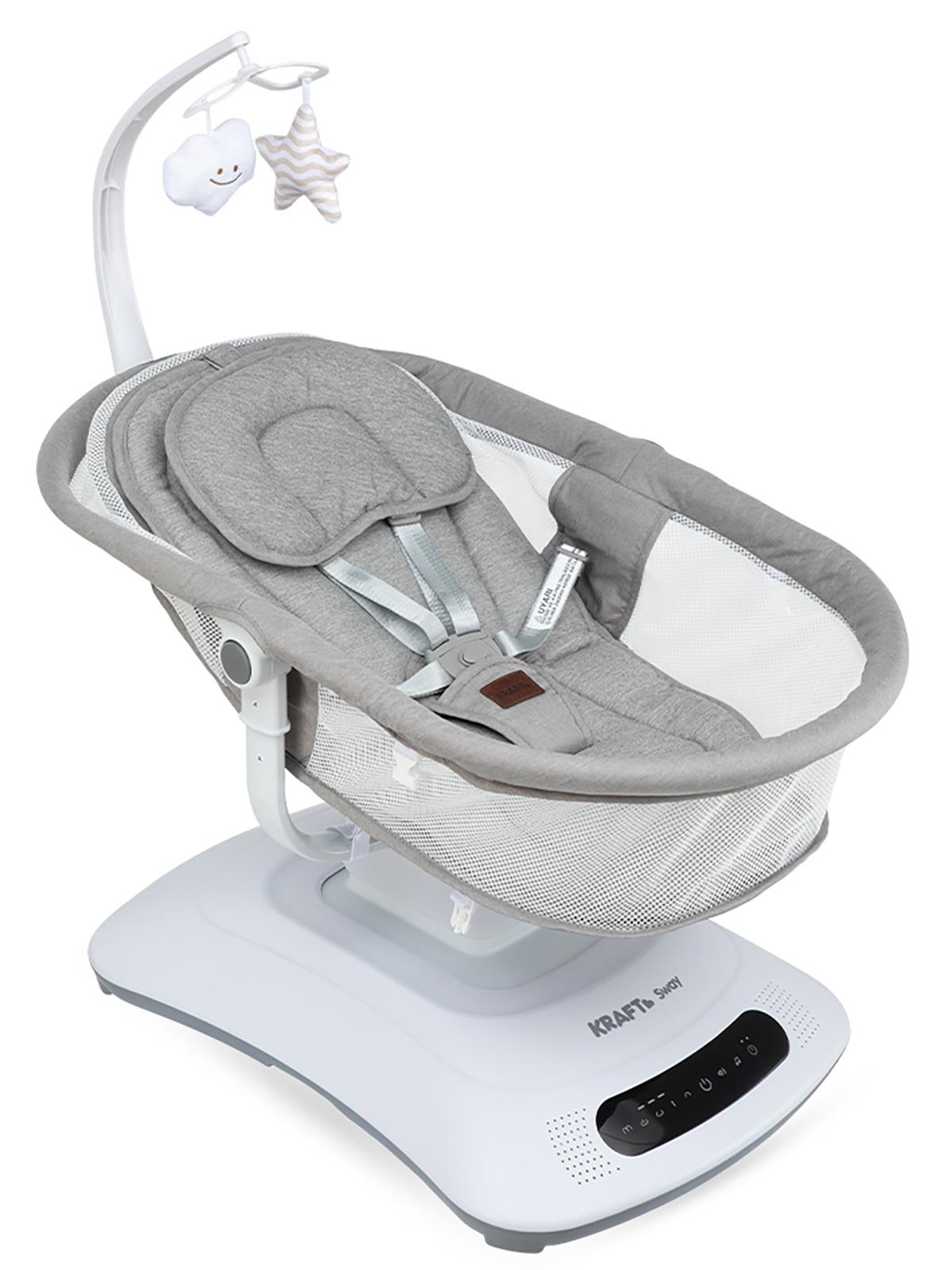 Kraft Sway Portbebeli Elektrikli Salıncak - Gri