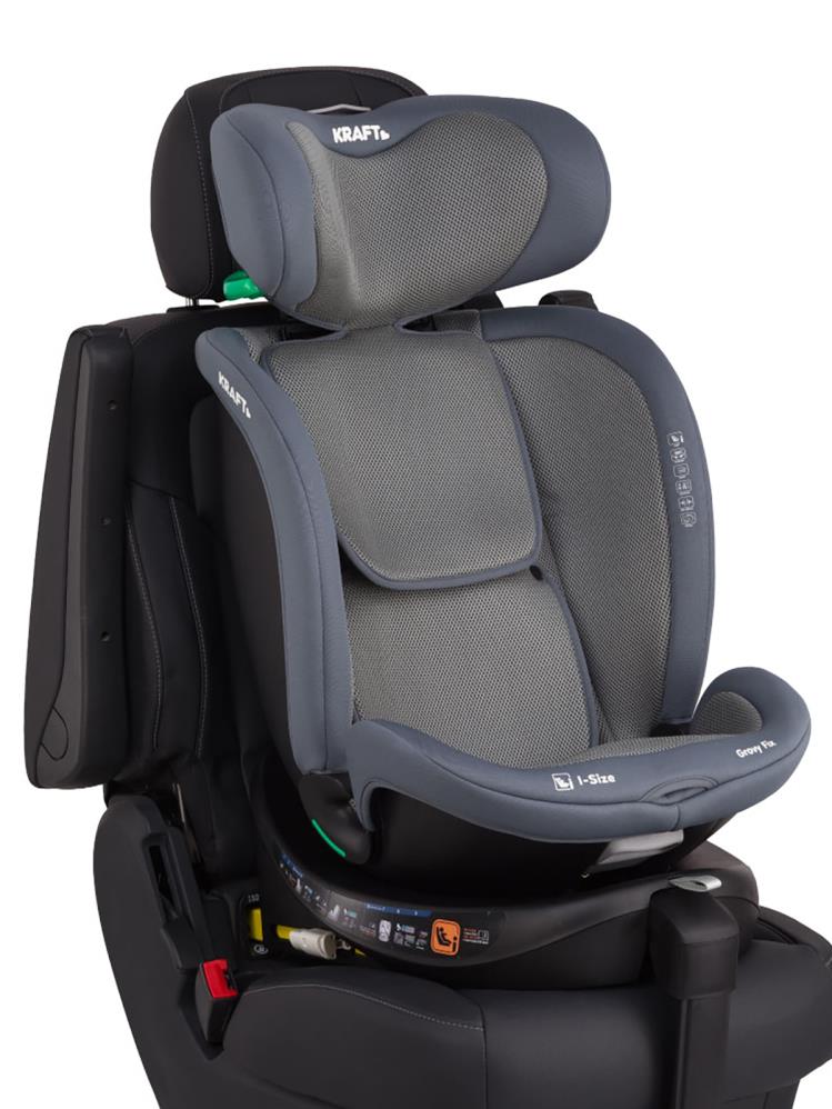 Kraft Grovy I-Size Oto Koltuğu 0-36 Kg (40-150 Cm) - Gri