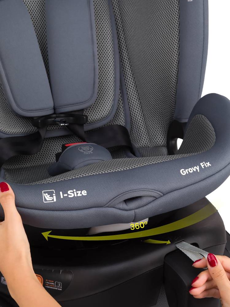 Kraft Grovy I-Size Oto Koltuğu 0-36 Kg (40-150 Cm) - Gri