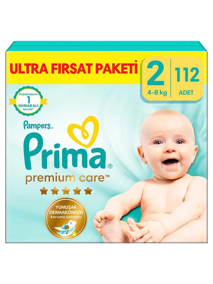 Premium Care 2 Numara Yenidoğan 112 Adet Bant Bez