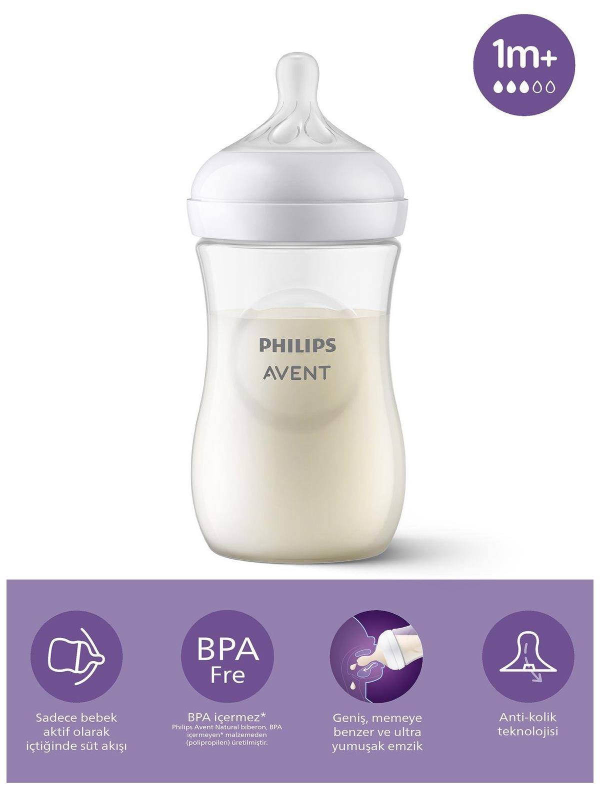 Avent Natural Response PP Biberon 260ml 1+ Ay - Standart
