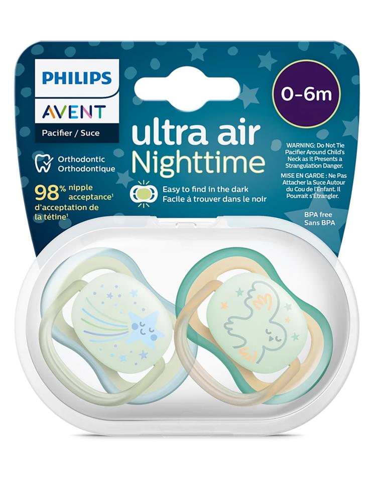 Philips Avent SCF376/18 Ultra Air Gece Emziği 0-6 Ay 2'li Paket