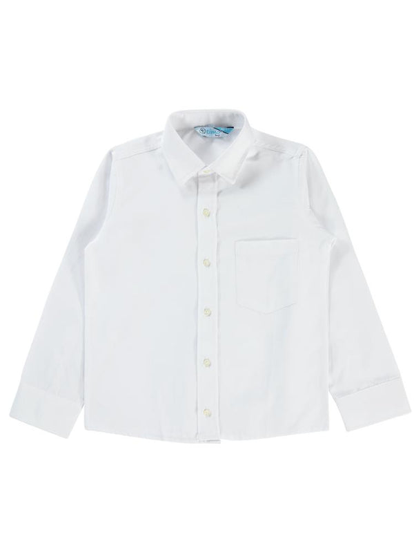 Zeyneva Düz 6-9 Yaş Gömlek - Beyaz