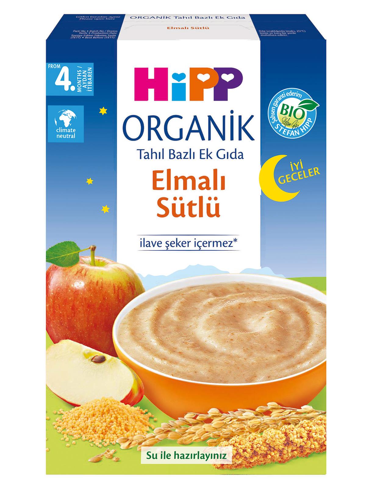 Hipp Organik Elmalı Sütlü Ek Gıda 250 gr