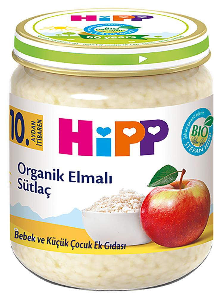 Hipp Organik Elmalı Sütlaç Kavanoz Mama 200 gr +10 Ay
