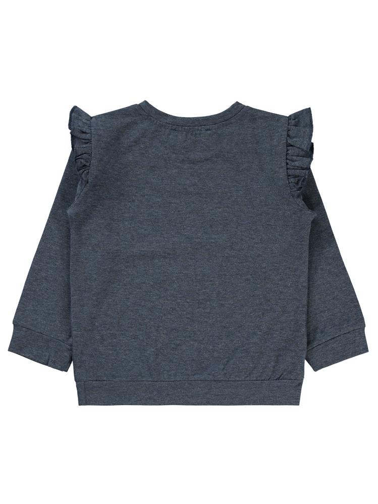 Civil Girls Tavşan Baskılı 2-5 Yaş Sweatshirt - Gri