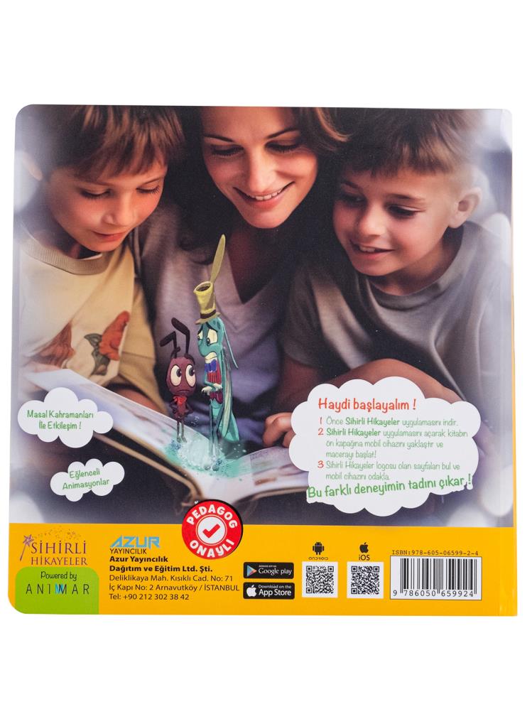 Bee Smart Canlanan Masal Kahramaları Ağustos Böceği ve Karınca Aktivite Kitabı