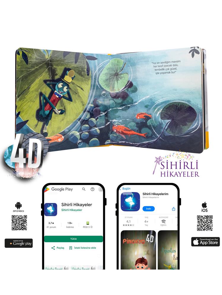 Bee Smart Canlanan Masal Kahramaları Ağustos Böceği ve Karınca Aktivite Kitabı