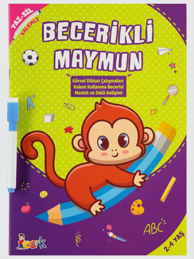 Ref Ref Yayıncılık Yaz-Sil Kitapları Becerikli Maymun / Bıcırık