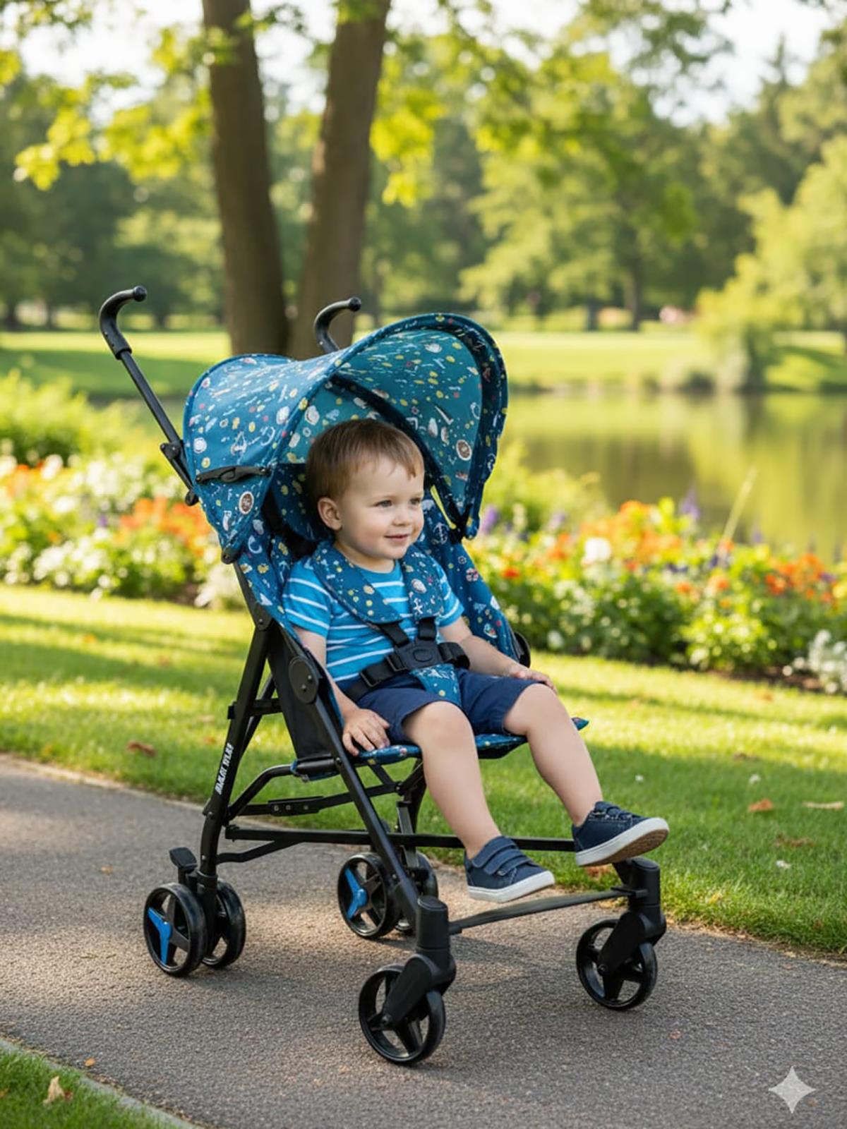 Maxi Taxi Cosmos Baston Bebek Arabası - Mavi