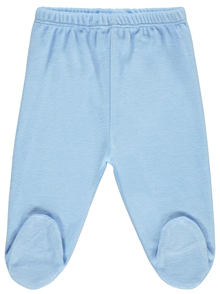 Civil Baby Kadife Beli Lastikli Patikli 0-6 Ay Unisex Tek Alt - Mavi