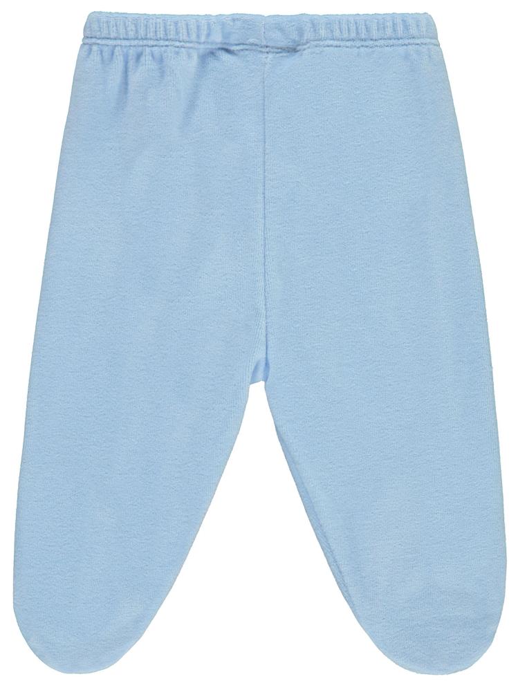 Civil Baby Kadife Beli Lastikli Patikli 0-6 Ay Unisex Tek Alt - Mavi