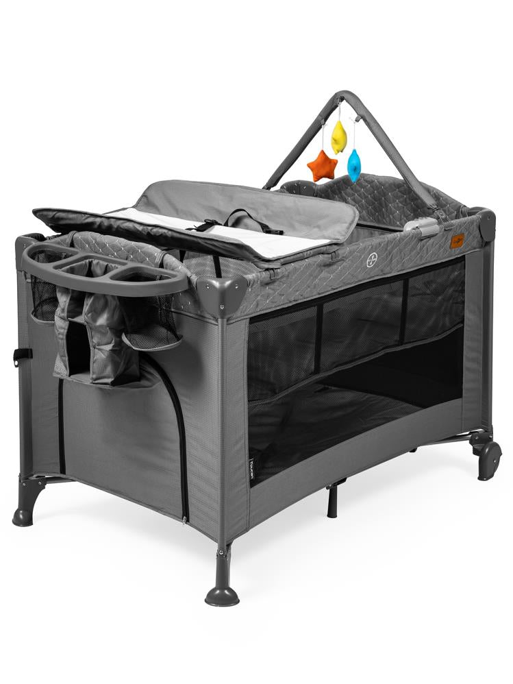 Baby2Go Toucan 70x110 cm Anne Yanı Oyun Parkı - Gri