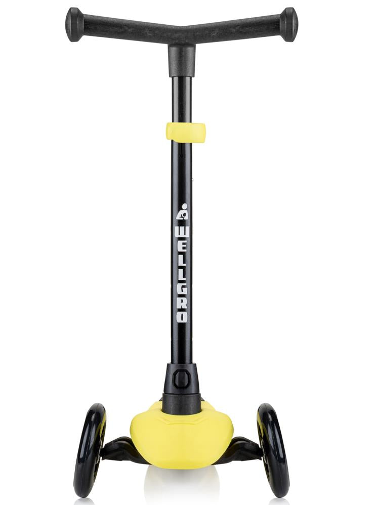 Wellgro Işıklı 3 Tekerli Yükseklik Ayarlı Scooter - Sarı