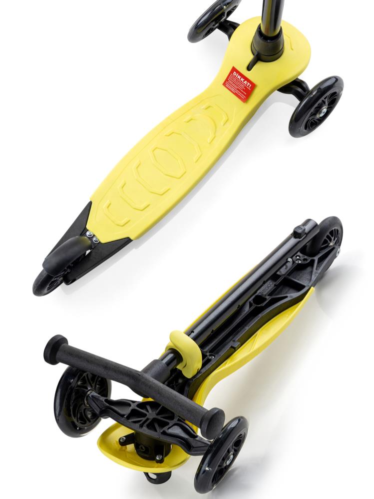 Wellgro Işıklı 3 Tekerli Yükseklik Ayarlı Scooter - Sarı