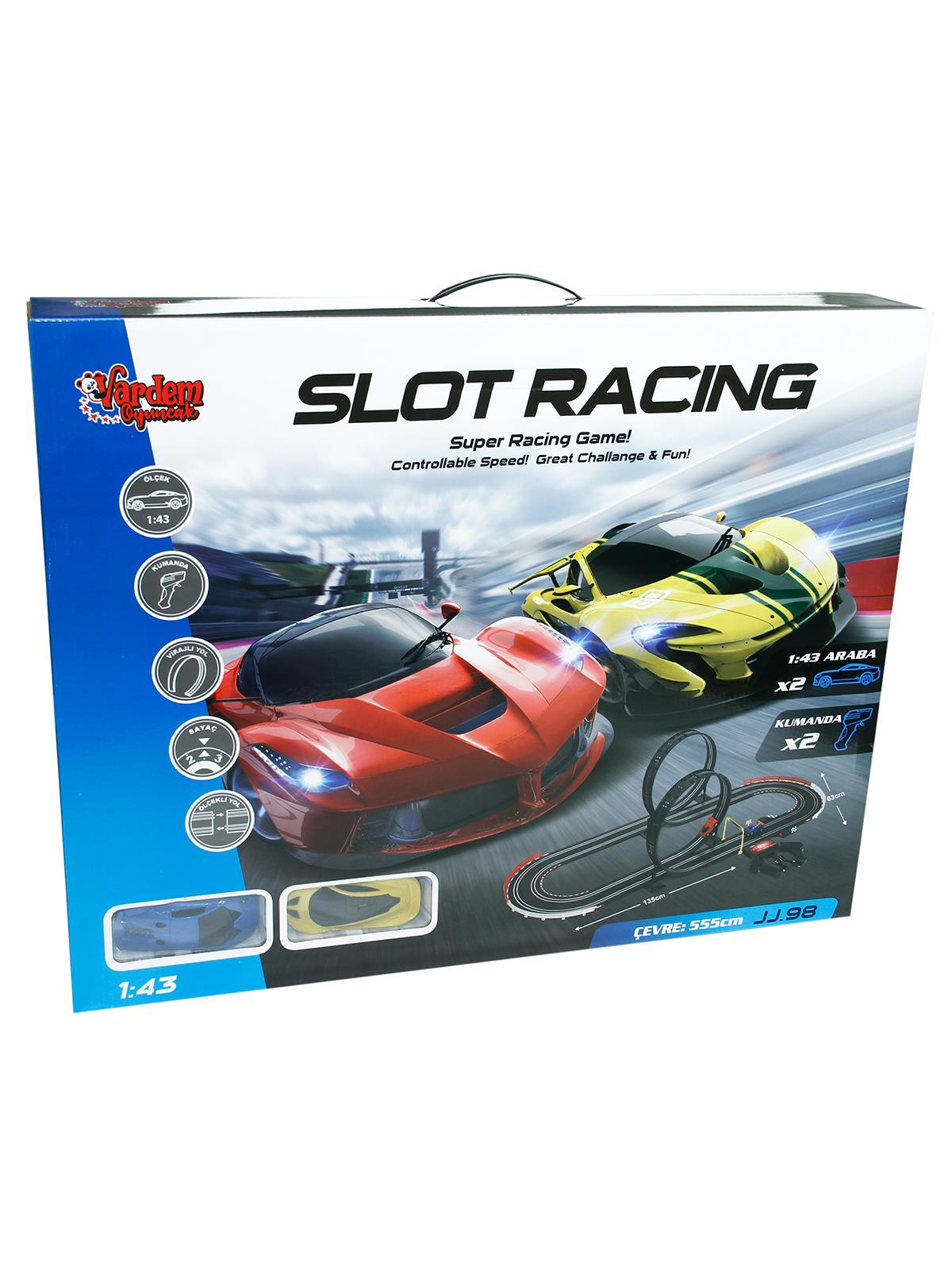 Vardem Oyuncak Pilli 2 Araçlı Sayaçlı Yarış Seti 1:43 (555Cm)