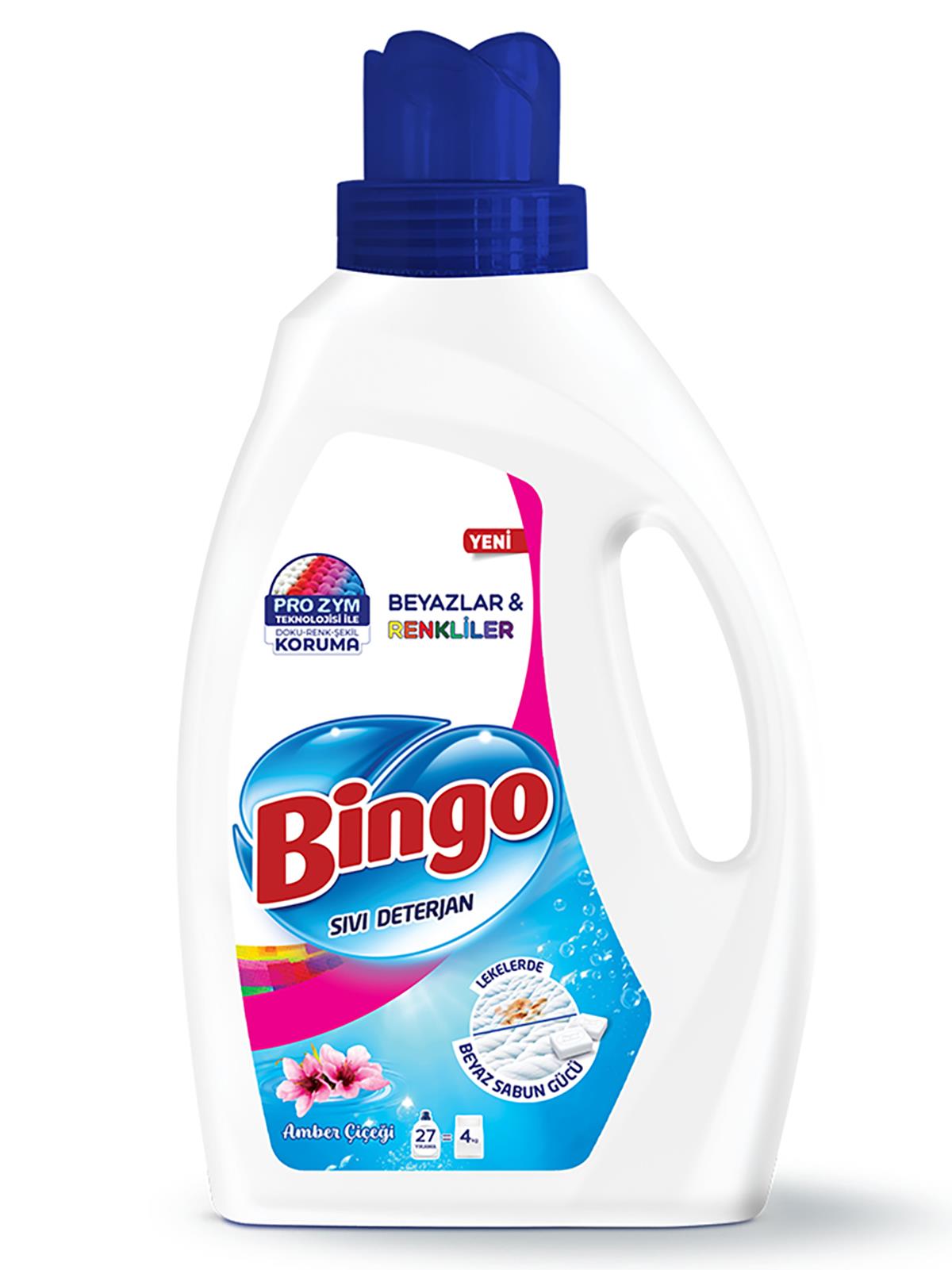 Bingo Sıvı Deterjan Renkli&Beyaz Amber 1755 ml