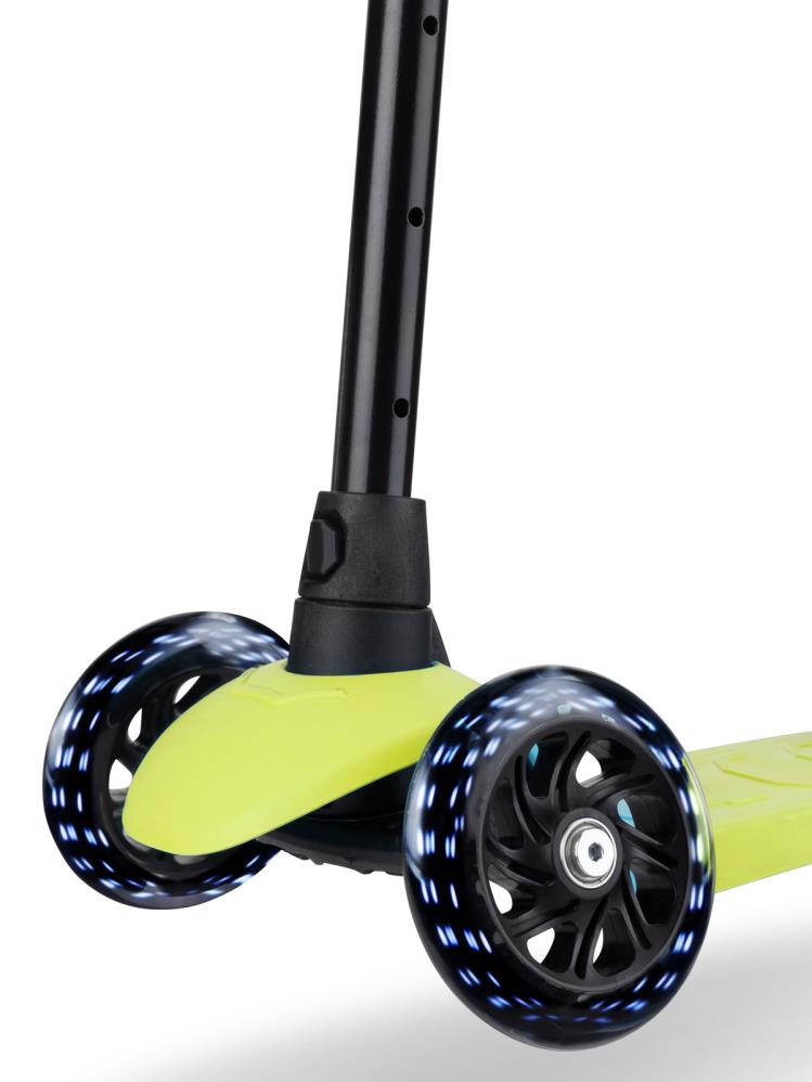 Wellgro Işıklı 3 Tekerli Yükseklik Ayarlı Scooter - Sarı