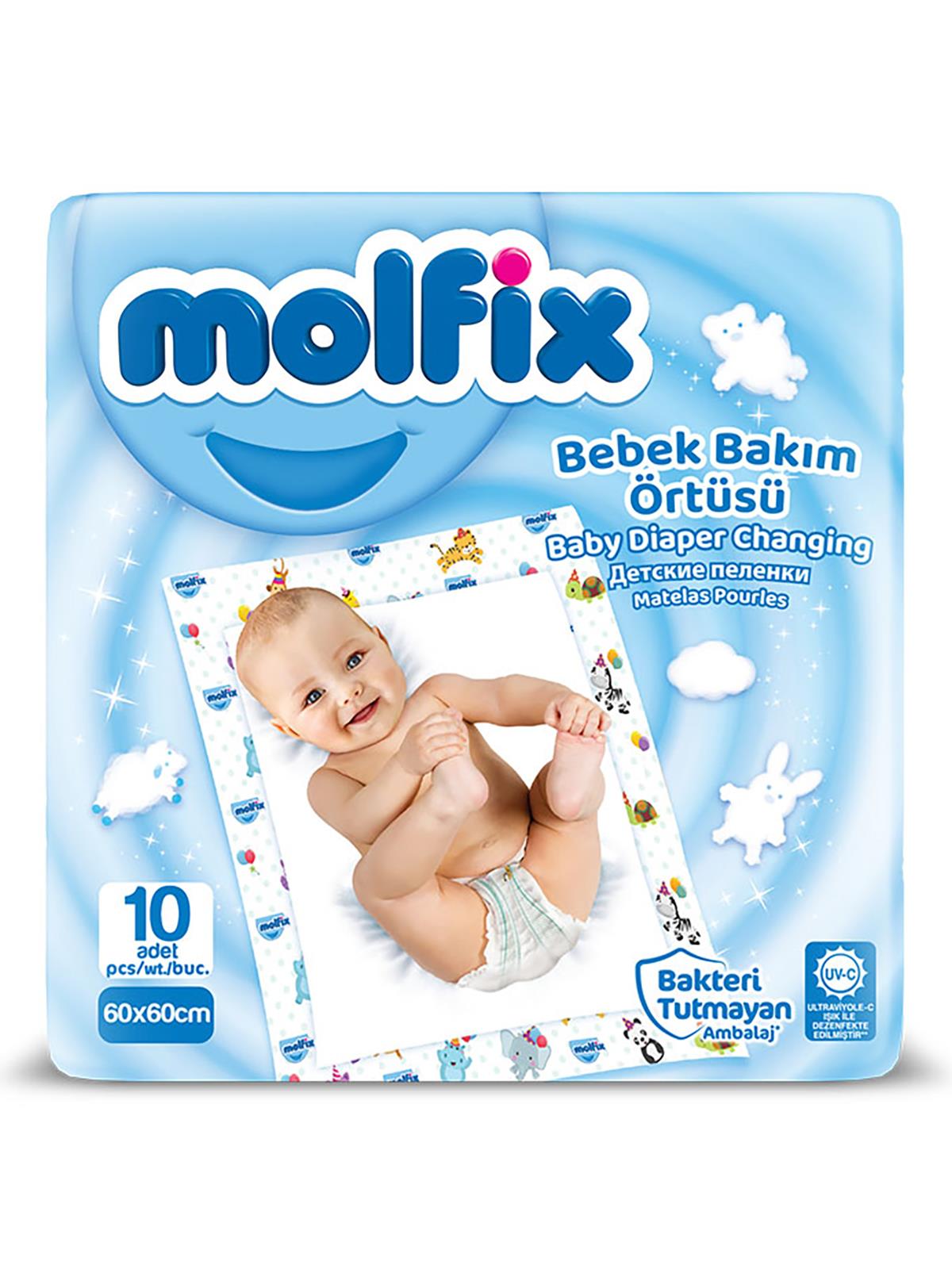 Molfix Bebek Bakım Örtüsü 10 Adet 60x60