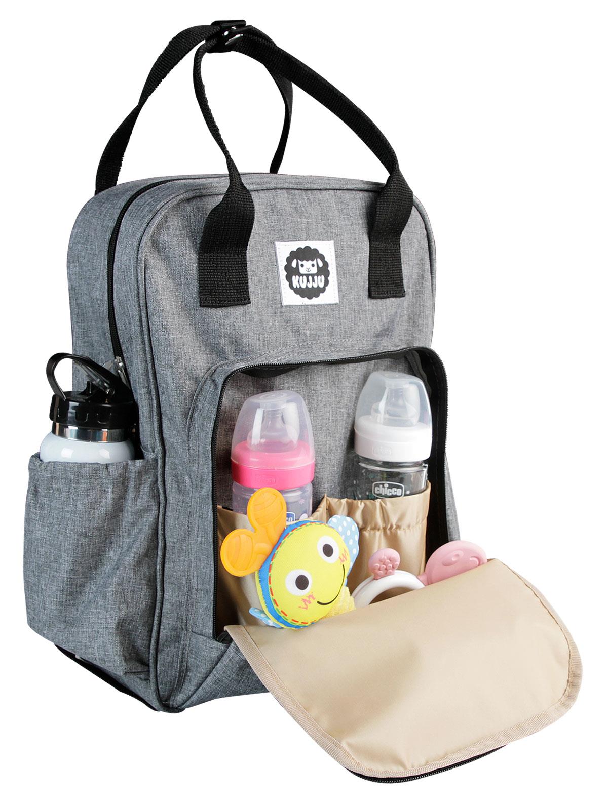 Kujju Anne Bebek Bakım Sırt Çantası  - Gri