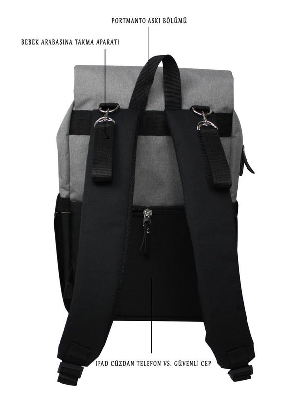 Stylo Working Mothers Backpack Çanta Seti - Siyah