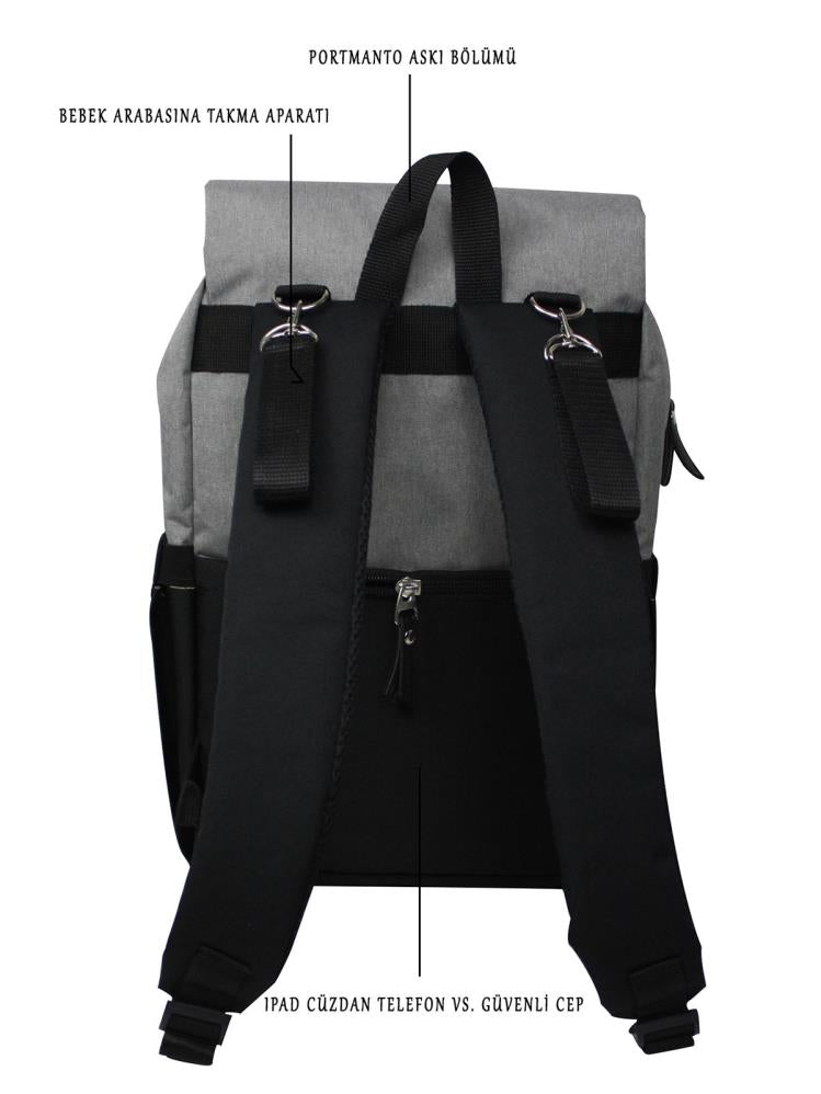 Stylo Working Mothers Backpack Çanta Seti - Siyah